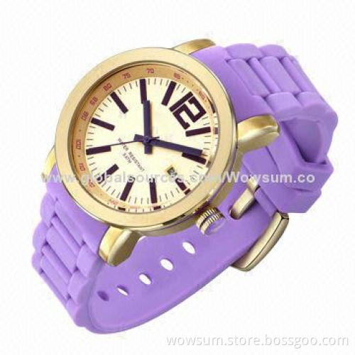 Metal Silicone Watch in Fashion Style